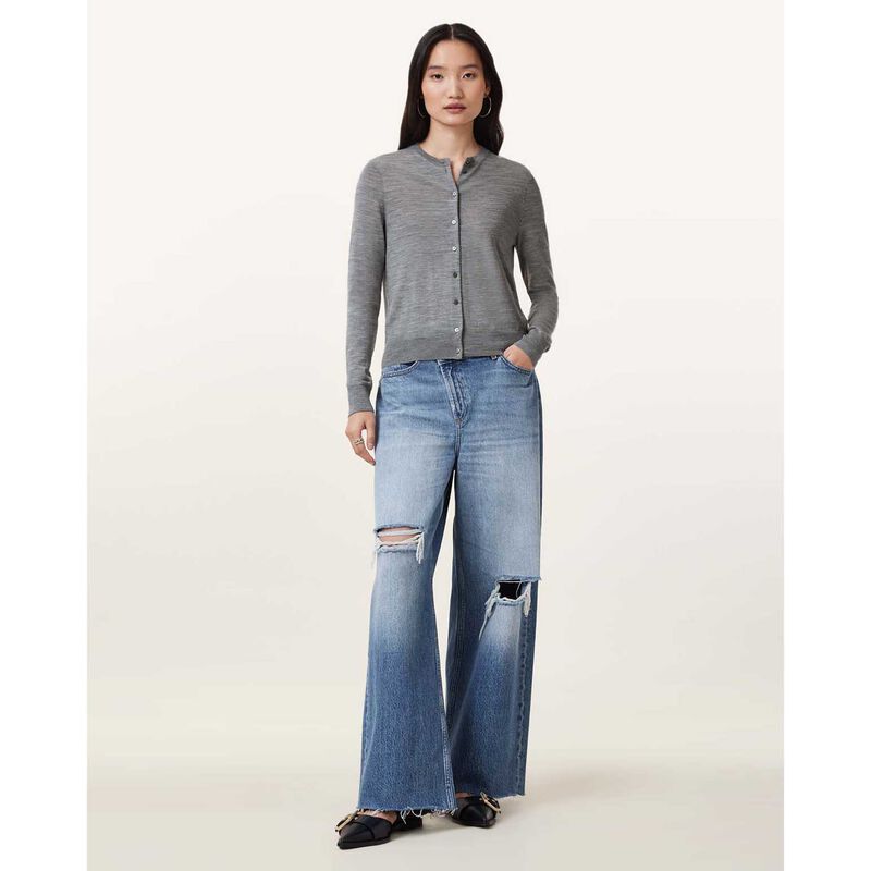 AllSaints Anouk Slim Fit Merino Wool Cardigan image number 3